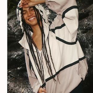 Free People Hooded Windbreaker Jacket